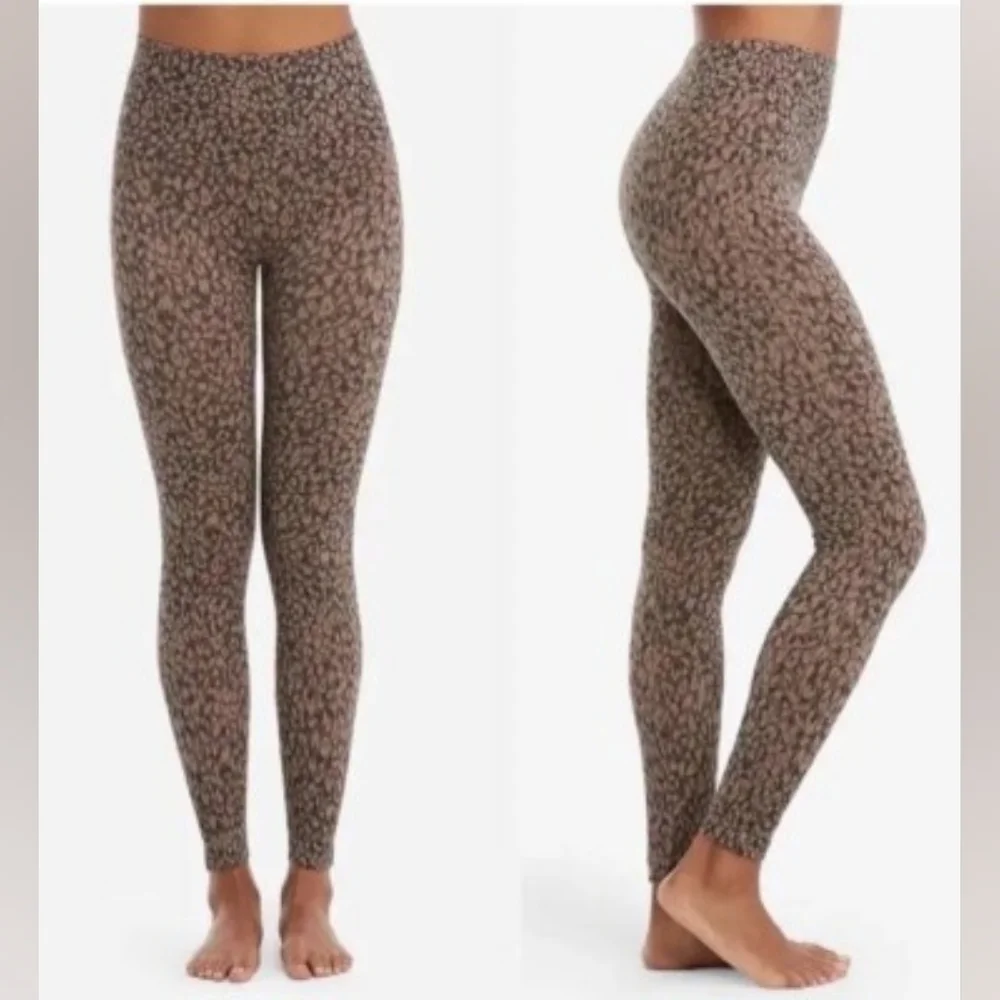 SPANX Look At Me Now Animal Leopard Print High Waisted Rise Leggings Small - Picture 3 of 11